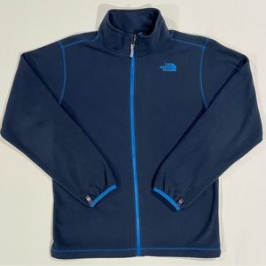 The North Face Fleece Jacket Boys XL 18-20 Girls Full-Zip Navy Snap-In Liner